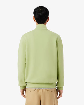 LACOSTE HIGH NECK ZIP UP FLEECE SWEATSHIRT BIRCH SH9774
