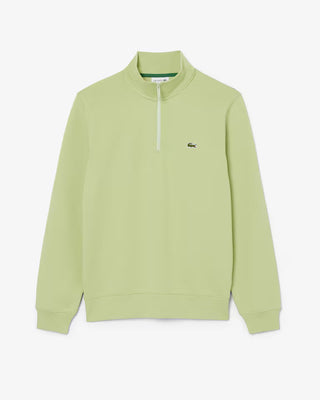 LACOSTE HIGH NECK ZIP UP FLEECE SWEATSHIRT BIRCH SH9774