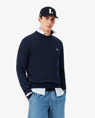 LACOSTE CLASSIC FIT COTTON SWEATSHIRT NAVY BLUE SH9801