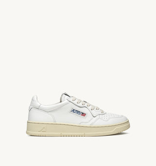 AUTRY MEDALIST LOW  WHITE WHITE LEATHER - AULMLL15