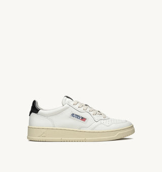 AUTRY MEDALIST LOW  WHITE BLACK LEATHER - AULMLL22