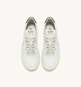 AUTRY MEDALIST LOW  WHITE BLACK LEATHER - AULMLL22