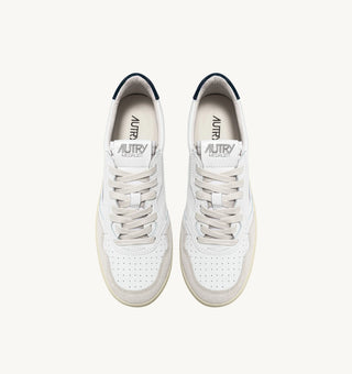 AUTRY MEDALIST LOW  WHITE  SPACE LEATHER/BEIGE SUEDE - AULWLS28