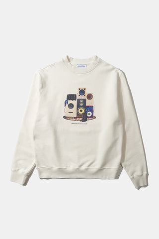 EDMMOND SOUND SYSTEM SWEATSHIRT  PLAIN OFFWHITE