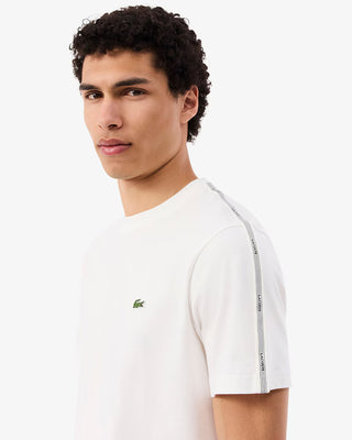 LACOSTE REGULAR FIT LACOSTE STRIPE BAND T-SHIRT FLOUR TH0888