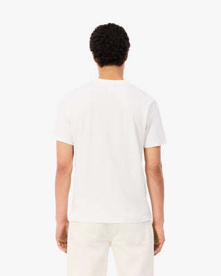 LACOSTE REGULAR FIT LACOSTE STRIPE BAND T-SHIRT FLOUR TH0888