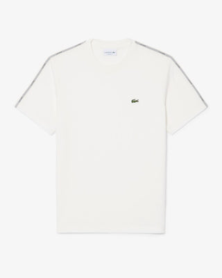 LACOSTE REGULAR FIT LACOSTE STRIPE BAND T-SHIRT FLOUR TH0888