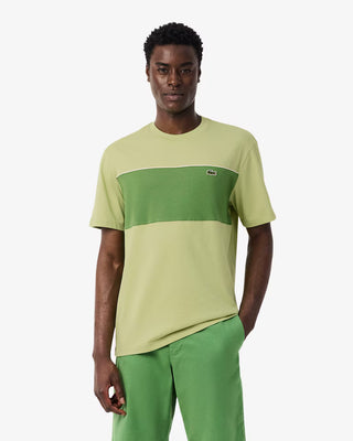 LACOSTE CLASSIC FIT COLORBLOCK COTTON T-SHIRT BIRCH TH0896