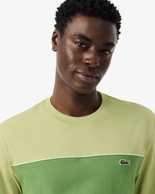 LACOSTE CLASSIC FIT COLORBLOCK COTTON T-SHIRT BIRCH TH0896