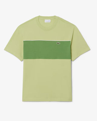 LACOSTE CLASSIC FIT COLORBLOCK COTTON T-SHIRT BIRCH TH0896