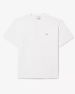 LACOSTE LOOSE FIT HEAVY COTTON T-SHIRT WHITE TH7744