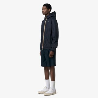 KWAY JAKE PLUS.2 REVERSIBLE JACKET BLUE DEPTH-GREEN LICHEN