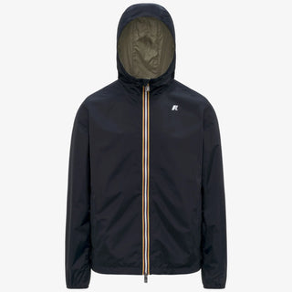 KWAY JAKE PLUS.2 REVERSIBLE JACKET BLUE DEPTH-GREEN LICHEN
