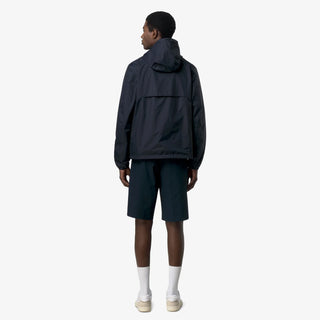 KWAY JAKE PLUS.2 REVERSIBLE JACKET BLUE DEPTH-GREEN LICHEN