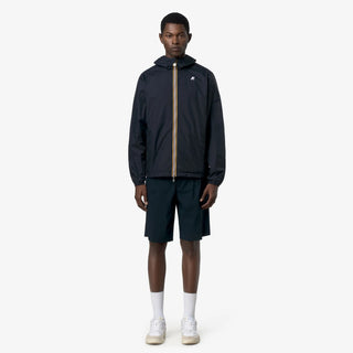 KWAY JAKE PLUS.2 REVERSIBLE JACKET BLUE DEPTH-GREEN LICHEN