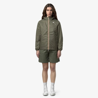 KWAY JAKE COTTON REVERSIBLE JACKET BEIGE LT-GREEN LICHEN