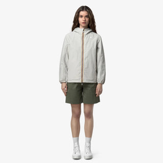 KWAY JAKE COTTON REVERSIBLE JACKET BEIGE LT-GREEN LICHEN