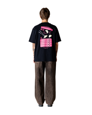 WOODBIRD WBBRAINE DUMP TEE BLACK