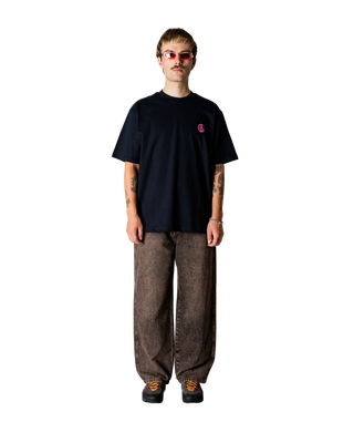 WOODBIRD WBBRAINE DUMP TEE BLACK