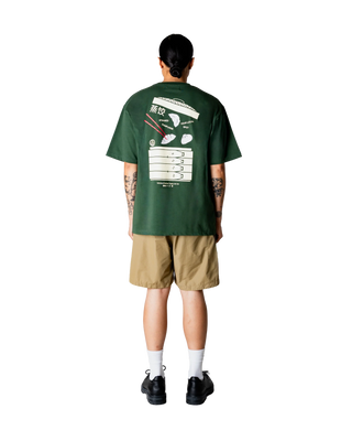 WOODBIRD WBBRAINE DUMP TEE PINE GREEN