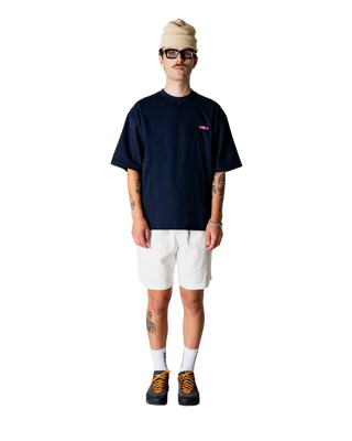 WOODBIRD WBBRAINE BOOK TEE DARKNAVY