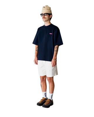 WOODBIRD WBBRAINE BOOK TEE DARKNAVY