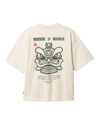 WOODBIRD WBBRAINE LION TEE OFFWHITE