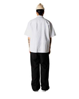 WOODBIRD WBWANG TAI STRIPE SHIRT WHITE STRIPE