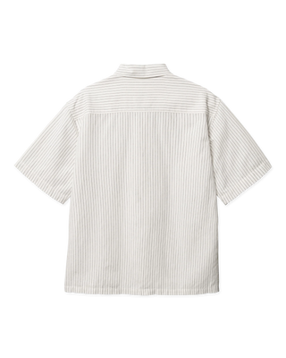 WOODBIRD WBWANG TAI STRIPE SHIRT WHITE STRIPE