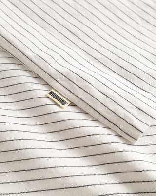 WOODBIRD WBWANG TAI STRIPE SHIRT WHITE STRIPE