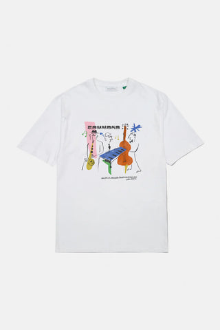 EDMMOND CASSETE T-SHIRT PLAIN WHITE