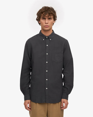 COLORFUL STANDARD ORGANIC BUTTON DOWN SHIRT LAVA GREY
