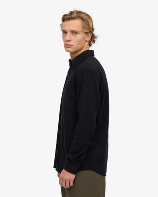 COLORFUL STANDARD ORGANIC FLANNEL SHIRT DEEP BLACK