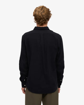 COLORFUL STANDARD ORGANIC FLANNEL SHIRT DEEP BLACK