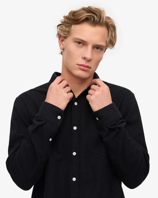 COLORFUL STANDARD ORGANIC FLANNEL SHIRT DEEP BLACK
