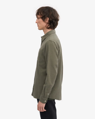 COLORFUL STANDARD ORGANIC FLANNEL SHIRT DUSTY OLIVE