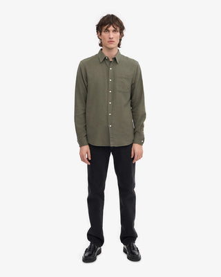 COLORFUL STANDARD ORGANIC FLANNEL SHIRT DUSTY OLIVE