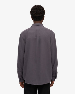 COLORFUL STANDARD ORGANIC FLANNEL SHIRT LAVA GREY