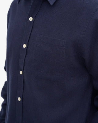 COLORFUL STANDARD ORGANIC FLANNEL SHIRT NAVY BLUE