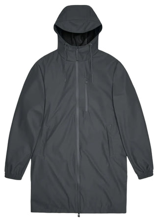 RAINS LONG STORM BREAKER JACKET DARKGREY 12080