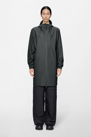 RAINS LONG STORM BREAKER JACKET DARKGREY 12080