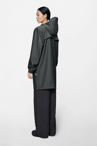 RAINS LONG STORM BREAKER JACKET DARKGREY 12080