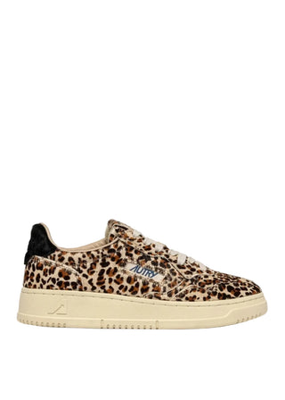 AUTRY MEDALIST LOW LEOPARD BLACK PONY HAIR - AULWJA04