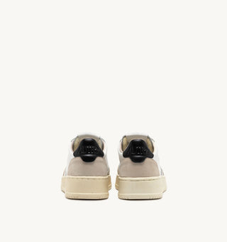 AUTRY MEDALIST LOW  WHITE  BLACK LEATHER/BEIGE SUEDE - AULWLS21