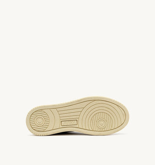 AUTRY MEDALIST LOW  WHITE  BLACK LEATHER/BEIGE SUEDE - AULWLS21