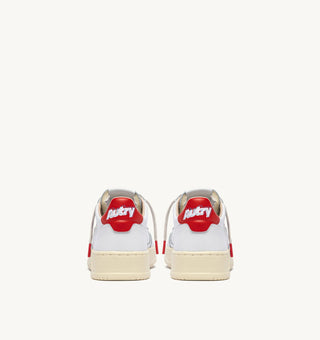 AUTRY MEDALIST LOW  WHITE SPICY ORANGE LEATHER - AULWTB01