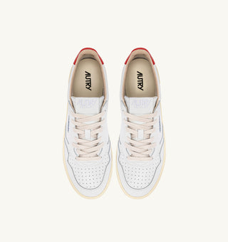 AUTRY MEDALIST LOW  WHITE SPICY ORANGE LEATHER - AULWTB01
