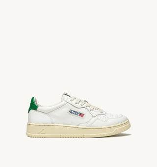 AUTRY MEDALIST LOW  WHITE GREEN LEATHER - AULMLL20