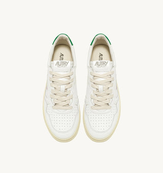 AUTRY MEDALIST LOW  WHITE GREEN LEATHER - AULMLL20