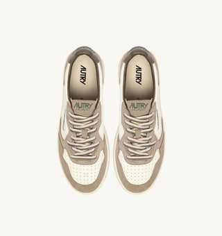 AUTRY MEDALIST LOW COVERT GREEN LICORICE LEATHER - AULMBW07